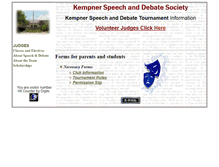 Tablet Screenshot of kempnerspeech.com